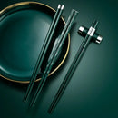 Axyaa Stainless Steel Alloy Chopsticks Set for Asian Cooking and Dining
