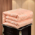 Axyaa Cotton Gold Jacquard Silk Quilt | Mulberry Silk Winter Quilt Core