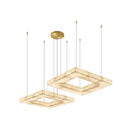 Axyaa Marble Series LED Chandelier Pendant Light - Alabaster Hanging Lamp