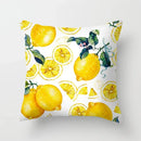 Lemon Pattern Summer Cushion Cover for Sofa Decor by Axyaa