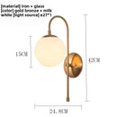 Axyaa Modern LED Wall Lamp for Living Bedroom, Minimalist Iron Sconce