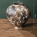 Axyaa Retro Chinese-style Porcelain Flower Vase Set - Earthenware & Kiln-transformed Accessories