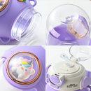 Axyaa Kids Straw Water Bottle: Large Capacity Plastic Water Cup for Girls
