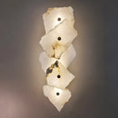 Axyaa Copper Marble LED Wall Lamp: Luxury Lighting Sconce for Bedroom, Living Room.