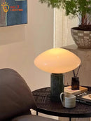 Axyaa Green Marble Table Lamp LED Nordic Designer Desk Lights Home Decor
