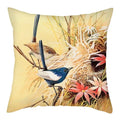 Axyaa Bird and Flower Printed Pillow Cover 45x45cm for Home Sofa Decor