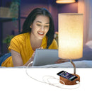 Axyaa LED Desk Lamp with Wireless Phone Charge 3-Way Dimmable USB Rechargeable
