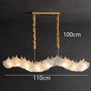 Axyaa Luxury Ginkgo Leaf Glass Pendant Light for Dining Room