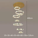 Axyaa Crystal Chandelier Stair Pendant Lamp Living Room Pendant Lights Interior Lighting