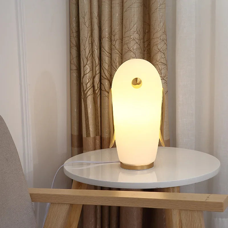 Axyaa Animal Bedside Lamp: Art Deco Table Lamp for Living Room, Bedroom, Children's Room