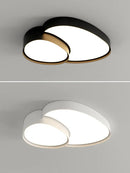 Axyaa Nordic Modern LED Ceiling Lamp for Home Décor in Black and White