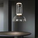Axyaa Glass LED Ceiling Chandelier Clear Glass Pendant Lights for Living Room