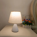 Axyaa Nordic White Linen Fabric Bedhead Desk Lamp