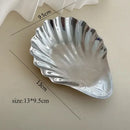Axyaa Stainless Steel Shell Plate: Multi-Use Decorative Dish for Tableware and Storage