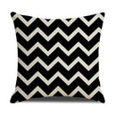 Axyaa Geometric Cotton Linen Cushion Cover - Decorative Sofa Throw Pillow Cover