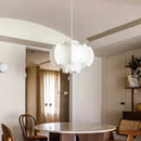 Axyaa Silk Pendant Lamp for Loft Kitchen Island Wabi Sabi Hanging Light.