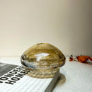 Axyaa Amber Crystal Glass Vase for Modern Light Luxury Style Flower Arrangement