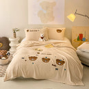 Axyaa Cartoon Style Lamb Wool Printed Blanket - Double-Sided High-Gram Shawl Blanket