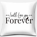 Axyaa Geometric Print Cushion Cover, Black and White, Square Pillowcase
