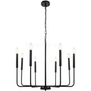 Axya Gold and Black Candle Chandelier - Modern Retro Ceiling Lighting
