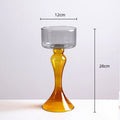 Axyaa Geometric Glass Vase Candle Holder Tall Flowerpot Home Decor