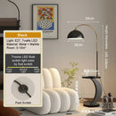 Axyaa Modern LED Fishing Floor Lamp in Gold, Black, or White Finish