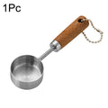 Axyaa Stainless Steel Measuring Cup Spoon Set with Wooden Handle - Kitchen Cooking Gadget