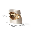 Axyaa Elegant Gold Waist Ceramic Vase for Modern Floral Decor