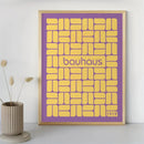 Yellow Orange Pyramid Geometric Canvas Poster for Modern Home Decor by Axyaa
