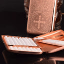 Pink Gold Pixiu Cigarette Case by Axya: Hand-Carved, Pressure-Resistant, Men's Gift Essentials