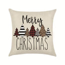 Axyaa Linen Pillowcase for Home Christmas Decoration, Customizable 40x40-60x60 Size