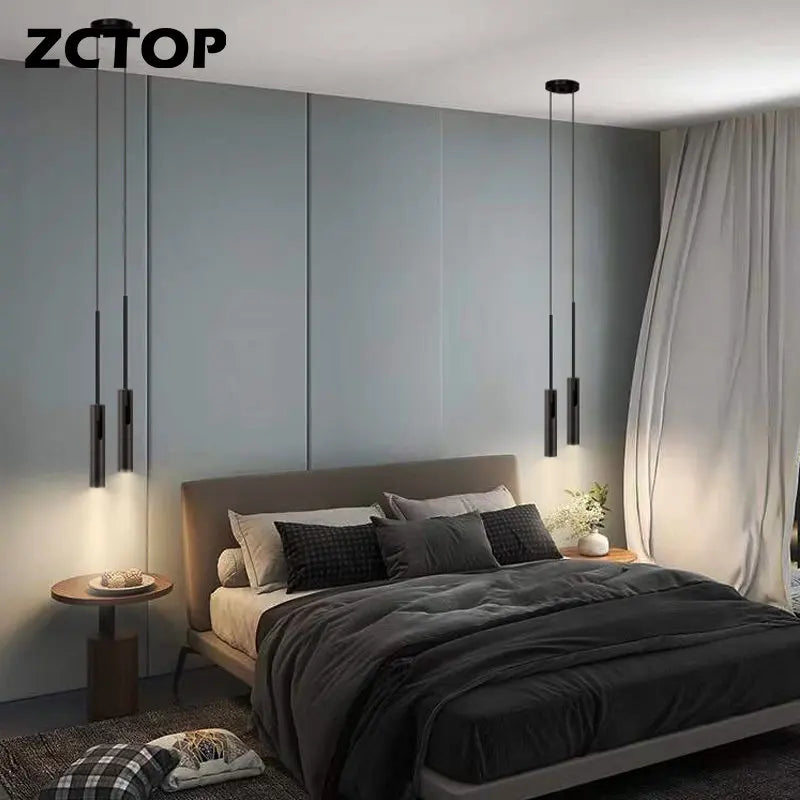 Axyaa LED Pendant Chandelier: Minimalist Spotlight Night Lamp for Bedroom and Living Room