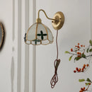 Axyaa Glass Brass Wall Sconce Light Fixture for Dining Living Bathroom Mirror