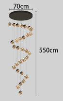 Axyaa Crystal Chandeliers: Modern LED Ceiling Lighting for Living Room