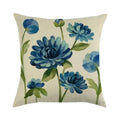 Axyaa Floral Print Linen Pillow Case for Home Decor - 45*45cm