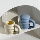 Axya™ Ceramic Coke Cup with Lid, Couples Mug Set, Coffee Tea Milk Water