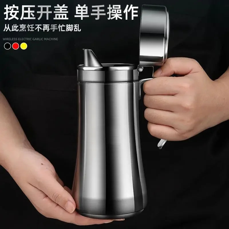 Axya Stainless Steel Large Capacity Oil Pot for Kitchen - Durable and Stylish
