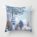 Christmas Deer & Rabbit Winter Pillow Case - Axyaa Home Decor Collection