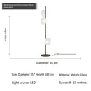 Axyaa Luxury Glass Floor Lamp for Elegant Living Space