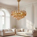 Axyaa Glass Ceiling Chandelier: Luxury Colorful Modern Lighting for Living Room, Villa, Kitchen