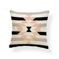 Axyaa Pink Stripe Linen Home Decor Pillowcase 45x45cm Sofa Eye Pillow