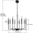 Axyaa Industrial Iron Chandelier Candle Light for Home Decor & Lighting