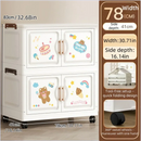 Axyaa Cartoon Foldable Storage Box, Heavy-Duty Rolling Organizer for Home Organization