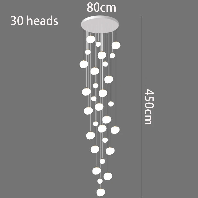 Axyaa Staircase Chandeliers Pendant Light Lamps, Modern Home Decor LED Lights for Living Room