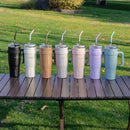 Axyaa Large Capacity Stainless Steel Thermos Bottle with Straw