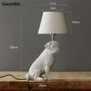 Dog Table Lamp Bedroom Bedside Light Modern LED Puppy Desk Lighting by Axyaa
