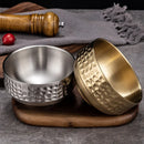 Axyaa Double Layer Stainless Steel Rice Bowl - Golden Ramen Bowls