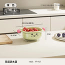 Axyaa 2-Layer Drain Basket Organizer - Large Capacity Multifunctional Fruit & Vegetable Holder