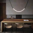 Axyaa Nordic Duplex Pendant Lamp: Minimalistic LED Soft Lighting for Living and Dining