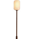 Wabi-sabi Solid Wood Fabric Floor Lamp by Axyaa for Home Decoration
